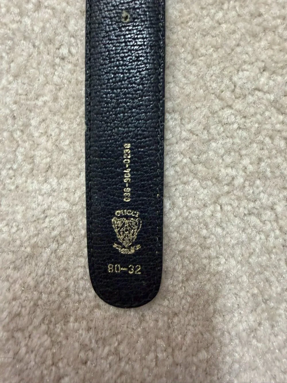 VGUC Gucci Reversible Black Brown Leather Interlocking GG Belt 80/32